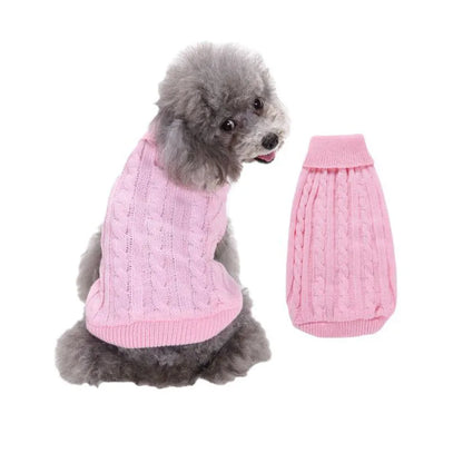 Winter Dog Sweater for Small Large Dogs Solid Candy Color Dog Clothes Puppy Cat Vest Chihuahua French Bulldog Outfits Costume