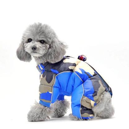 Winter Dog Clothes Waterproof Dog Overalls for Small Dogs Super Warm Soft Puppy Snow Suit Full-Covered Belly Female/Male Dog Use