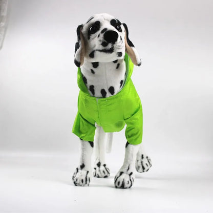 the NEON DOGGY - S-XL Creativity Pets Clothes, Hooded Raincoats Reflective Strip Dogs Raincoats, Waterproof Outdoor Breathable Net Yarn Jackets