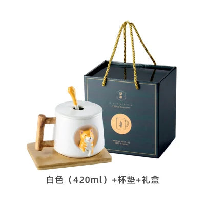 INS Shiba Inu Akita DOG 420ML COFFEE TEA MUGS TEA CUP NORTH EUROPE STYLE FASHION DESIGN