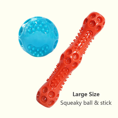 the CAITEC TOYS - Caitec Dog Toys, Squeaking Bouncing Ball, Durable Floatable Springy Pet Toys, Squeaky Ball, Bite Resistant