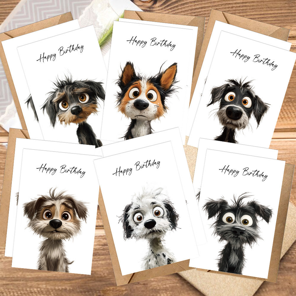 12-Pack Assorted Dog Birthday Greeting Cards with Envelopes - Unique Canine Designs for Friends, Festive Holiday Celebrations
