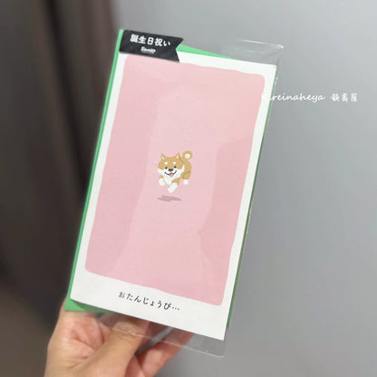 Dog Cat 3D Greeting Card Japan Creative Decoration Card Carton Cat Birthday Gift Girlfriend ins Cute Blessing Card