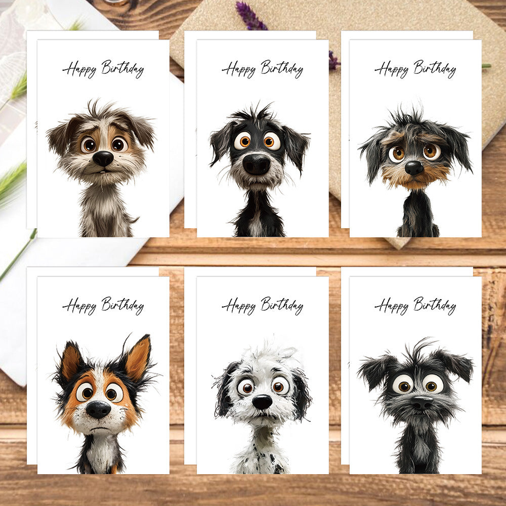 12-Pack Assorted Dog Birthday Greeting Cards with Envelopes - Unique Canine Designs for Friends, Festive Holiday Celebrations