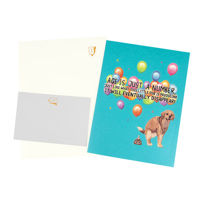 Funny Labrador Feces 3D Birthday Cards Gift with Envelope Creative 3D Dog Greeting Card Colorful Pet Birthday Card with Blessing