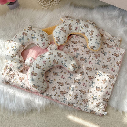 Pet Blanket With Pillow Dog and Cat Printed Nest Mat Dog and Cat Sleeping Pillow Quilt Warm mat for puppy