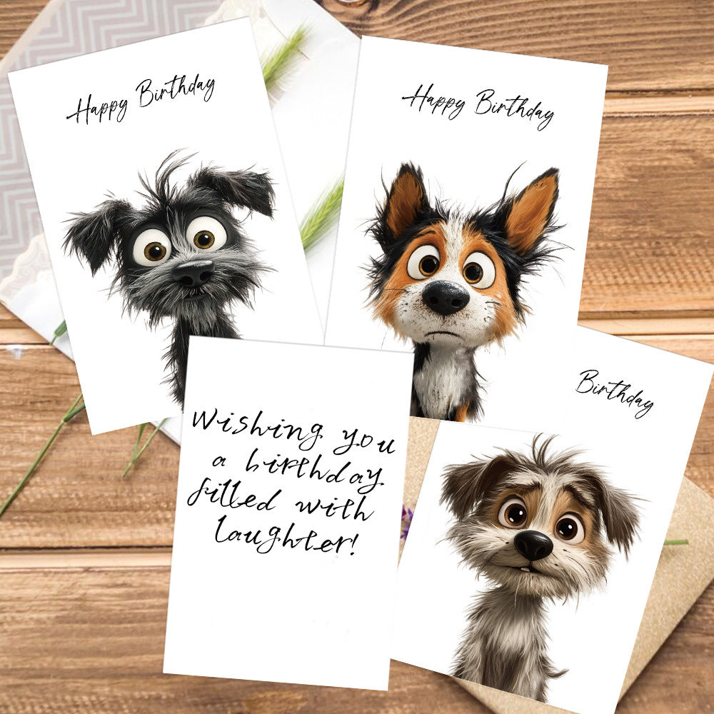 12-Pack Assorted Dog Birthday Greeting Cards with Envelopes - Unique Canine Designs for Friends, Festive Holiday Celebrations