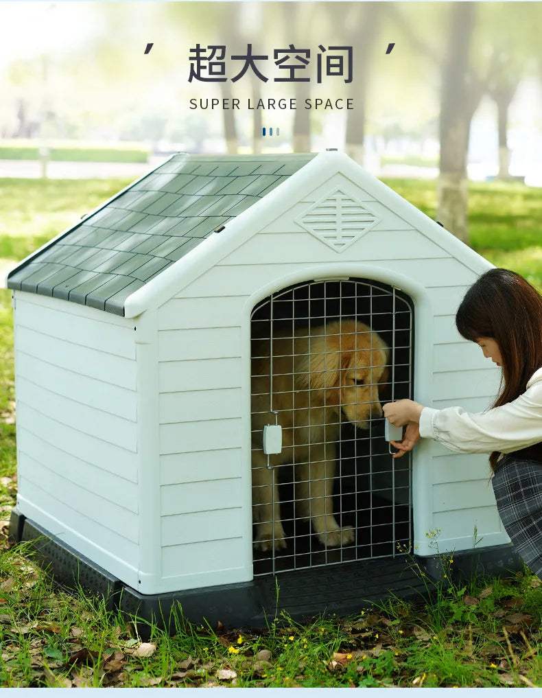 Large and Small Dog Kennel House Outdoor Pet Villa Dog House Breathable Winter Golden Retriever Four Seasons Universal Dog Cage