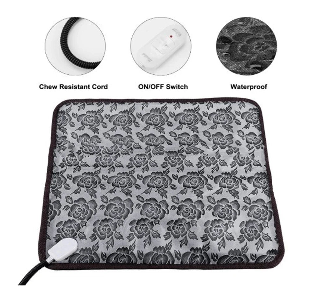 Pet Electric Blanket Winter Warming Pad Cat Dog Heated Nest Waterproof Warmer Power-Off Protection Bite-Resistant Mat Bed Gift