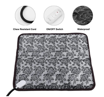 Pet Electric Blanket Winter Warming Pad Cat Dog Heated Nest Waterproof Warmer Power-Off Protection Bite-Resistant Mat Bed Gift