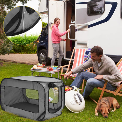 Dog Travel Crate Portable Pop Up Dog Crate with Zipper Mesh Door Foldable Small Dog Seat Kennel for Indoor Outdoor Puppy Cat