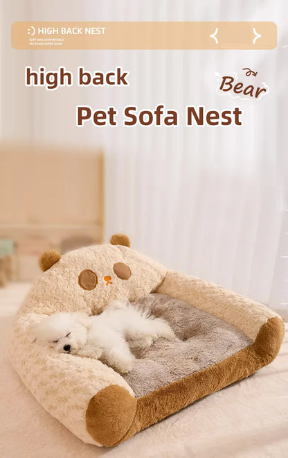 HOOPET Modern Plush Pet Kennel Sofa,Thick Plush Dog Kennel,Cat Kennel,Comfortable Warm Pet Sleeping Bed,Luxury Pet Home