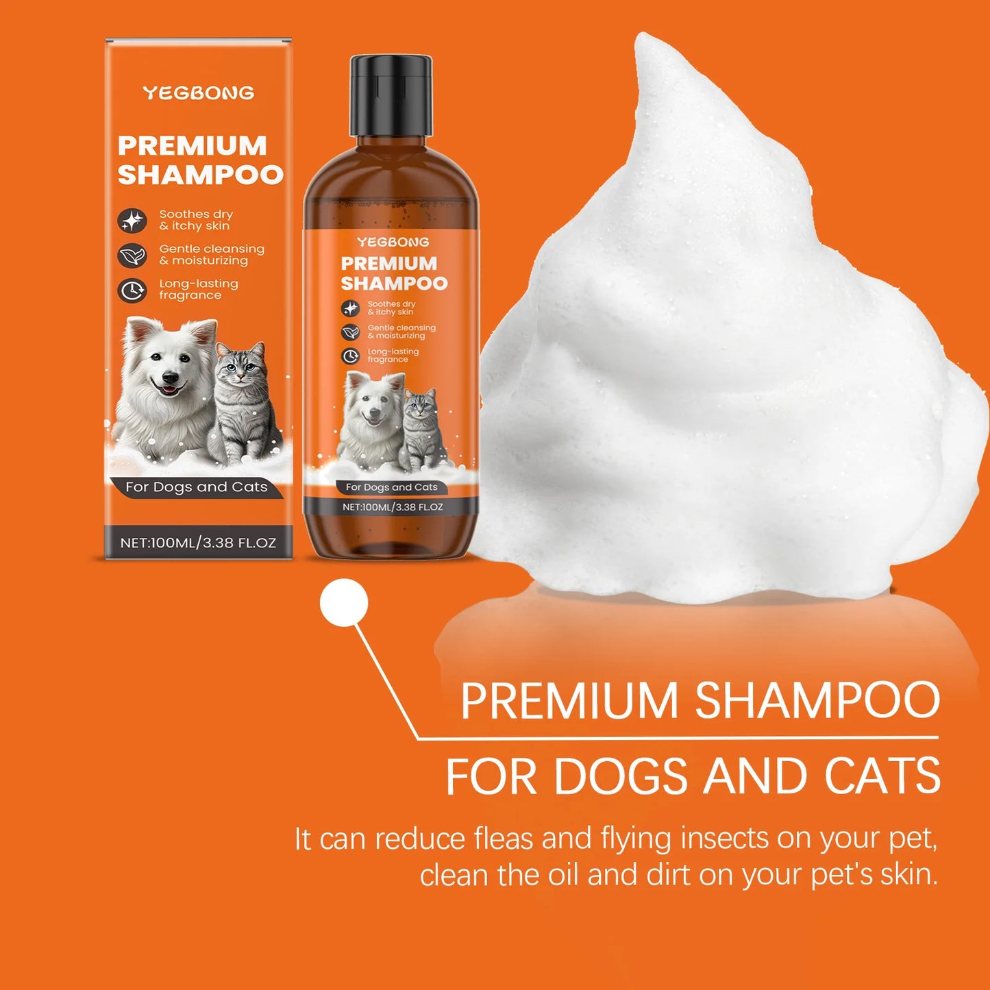 the SOAP & SUDS SHAMPOO - Natural Pet Shampoo for Dogs & Cats, Coconut Oil Derivative Formula, Removes Odor & Tangles, Flea & Insect Repellent