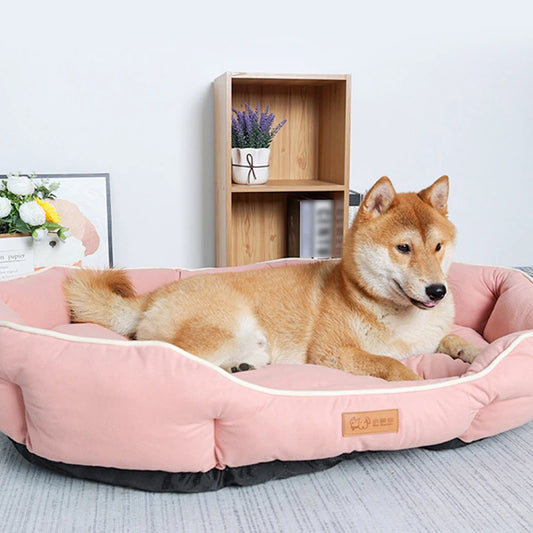 All-season Large Dog Bed House for Cats basket Elastic Big Space Dog Sofa Sleeping Mat Winter Warm Dog Cushion