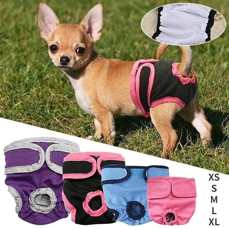 Washable Dog Diapers Physiological Pant Female Puppy Panties Shorts Underwear Cotton Female Dog Diper Panties Dog Cat Clothes