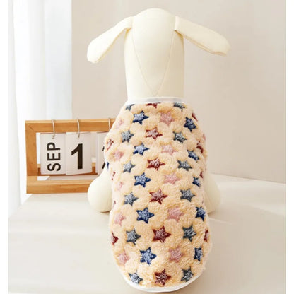 Flannel Dog Clothes Pet Clothes for Small Medium Dogs Soft Puppy Vest Cute Paw Print Chihuahua Coat Yorkshire Vest Pet Costume