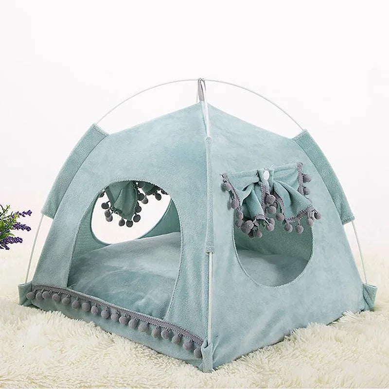 the DAINTY DOGHOUSE - Pet Dog/Cat Tent, Summer Cave Hut Cat/Dog, Sleep House for Kitten/Puppy, Playpen Cage Basket Kennel, Small Doghouse Bed Chihuahua