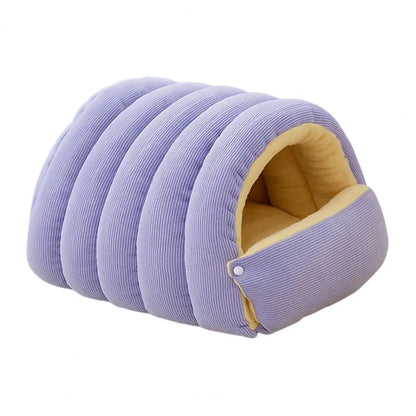 Pet House with Non-slip Base Washable Pet Bed for Dogs Cats Soft Fleece Cat Bed with Removable Washable Cover Cozy Cave