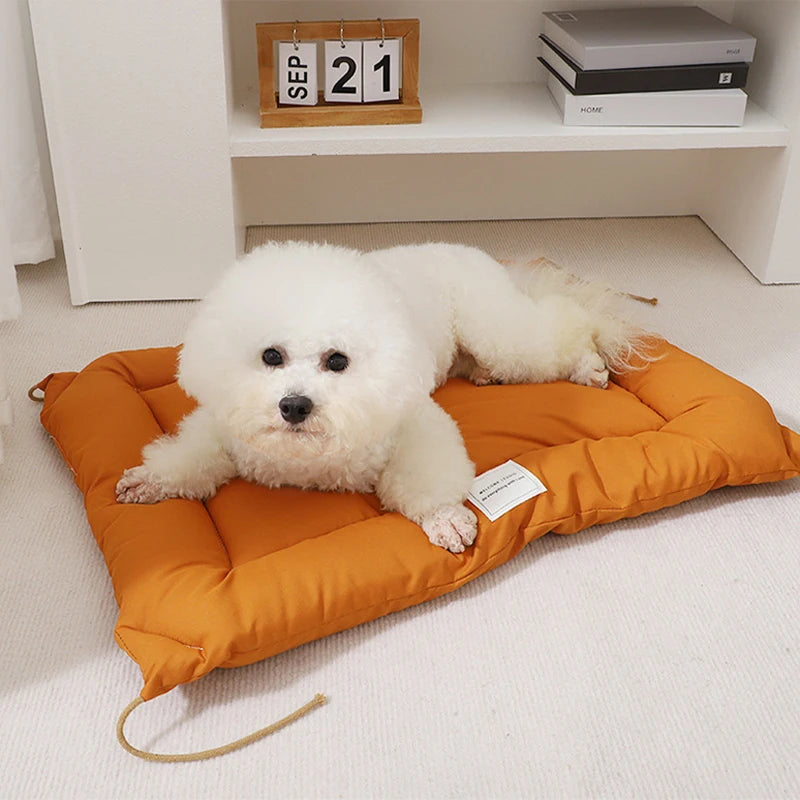 Pet Dog Cat Square Thickened Warm Bed Mat Winter Puppy Anti-slip Comfortable Cleanable Cushions Kennels Accessories For Marci