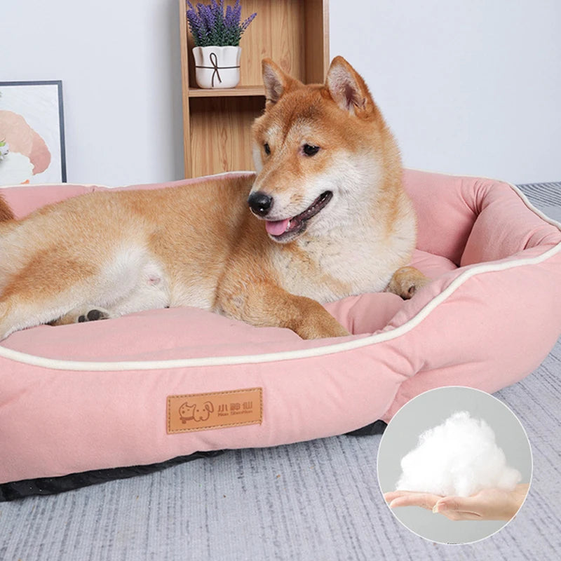 All-season Large Dog Bed House for Cats basket Elastic Big Space Dog Sofa Sleeping Mat Winter Warm Dog Cushion
