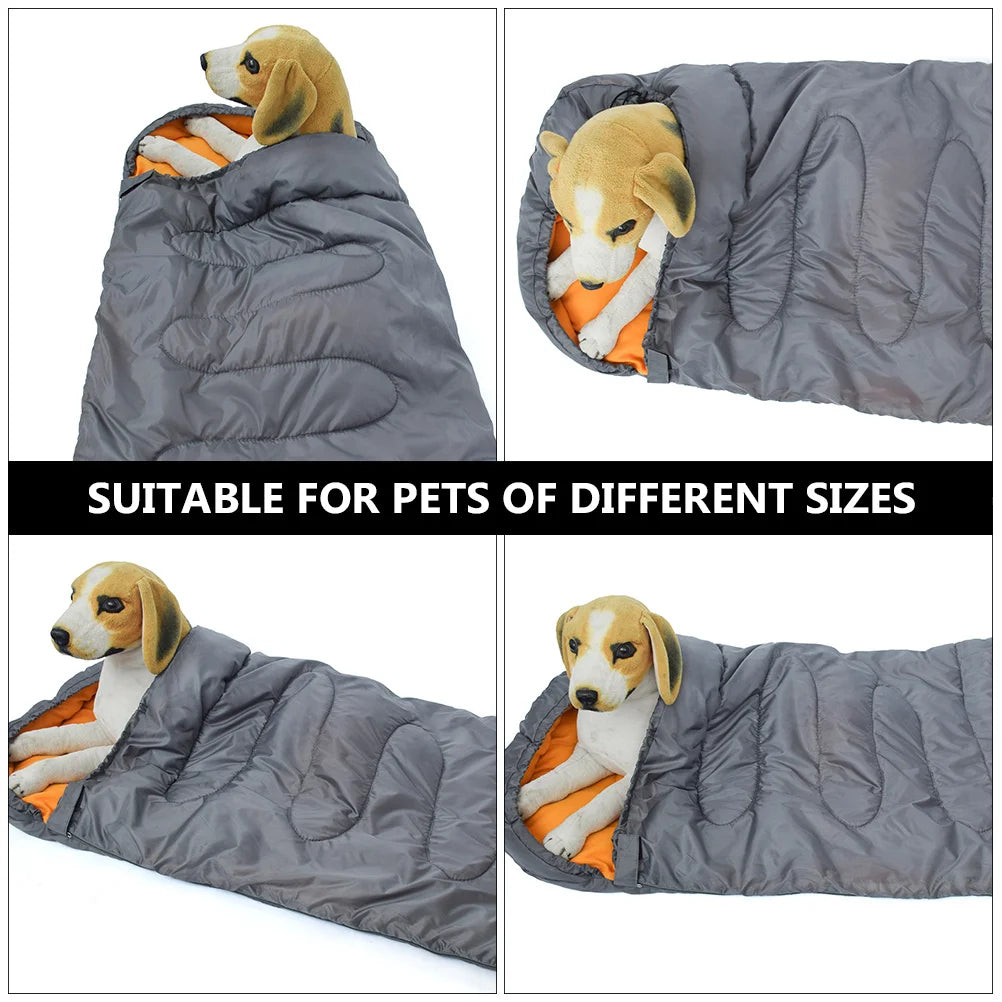 Dog Sleeping Bag Winter Warm Portable Foldable Outdoor Dog Blanket Polar Fleece Travel Pet Bed Pet Sleeping Bag