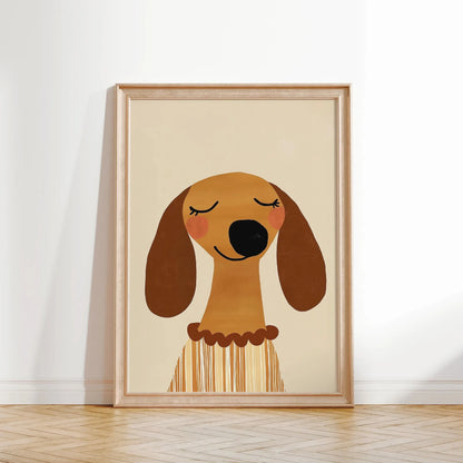 Minimalist Dog Aesthetics Poster Dachshund Bagel Hound Whippet Poodle Modern Pet Portrait Illustration Home Animal Decoration
