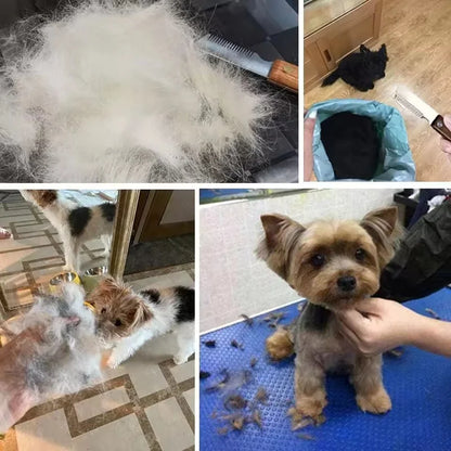 Professional Grooming Dog Comb Stainless Steel Wooden Handle Stripping Knife Pet Hair Remover Pluck Excess Undercoat accessories