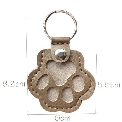 Pet Hair Keepsake Keychain Leather Memorial Locket for Storing Dog Cat Fur, Cute Pet Loss Gift, Remembrance Key Ring Bag Charm