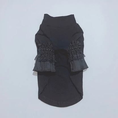 Dog Pure White Bottoming Shirt Pet Clothes White Puppy Cat Teddy Spring Autumn New Bottoming Shirt Girl Dog Shirts Dog Cloths