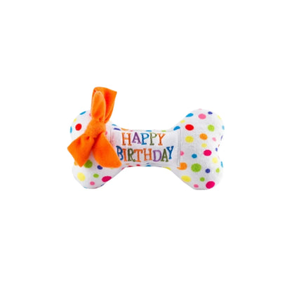 Dog Birthday Cake Toy Soft Plush Squeaky with Colourful Candles Durable Funny Stuffed Chew for Large Breeds Birthday Gift scarf