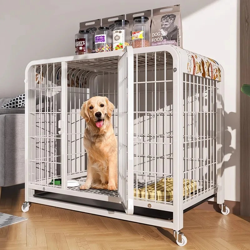 Dog cage Large medium small dog bold indoor separation with toilet Corgi Teddy Golden Retriever Pet Villa