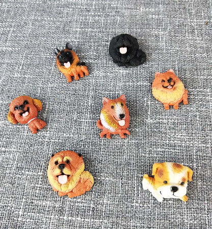 3D animal magnet refrigerator sticker simulation dog labrador Pug corgi Teddy Bichon resin Craft wall door home decoration gifts