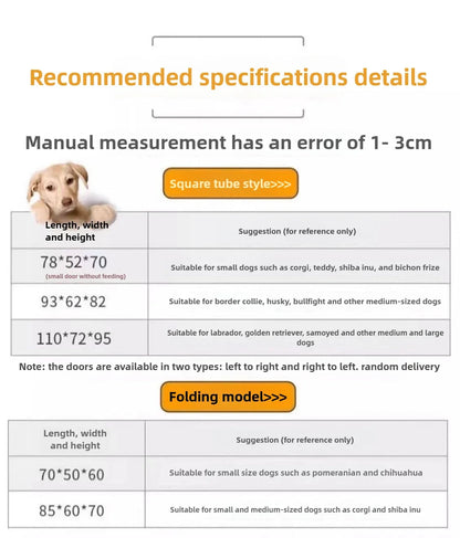 the BOLD & the BEAUTIFUL - Dog Indoor with Toilet Separation, Bold Pet Cage, Golden Retriever/Labrador Household Dog Cage, Playpen Dog Cage Medium/Large