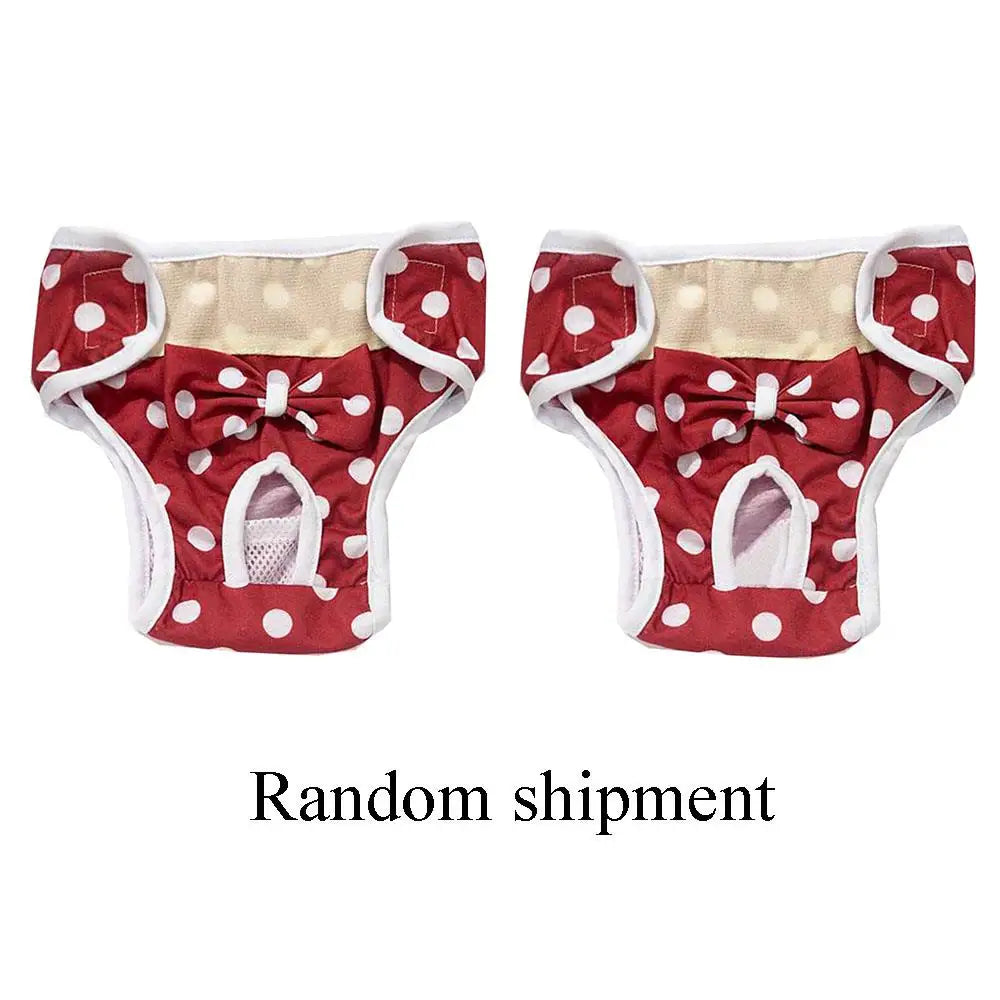 Cartoon Print Dog Diaper Physiological Pant Sanitary Puppy Shorts Underwear Small Medium Dog Cat Pants Female Dog Panties