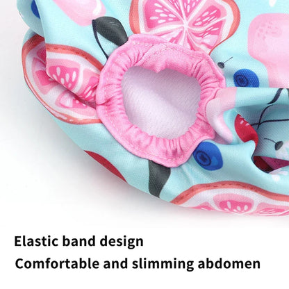 3pcs Set Washable Female Dog Physiological Pants Cute Cartoon Print Dog Diaper Underwear Dog Sanitary Panties Random Colors