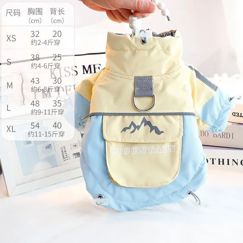 the ICESHIELD 3-PROOF OUTDOOR DOG JACKET - 2025 Thick Waterproof Dog Winter Coat, 3-Proof Warm Outdoor Jacket for Small Dogs, Cold-Resistant Pet Clothing