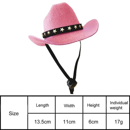 the CANINE COWBOY - British Pet Dog Hat, Star Cowboy Hat, Pet Supplies, Adjustable Dog Costume, Top Hat Headwear, Pet Hat & Dogs Caps, Pet Sun Hats for Cats/Dogs