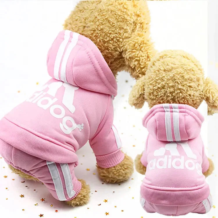 4 Legs Sweatshirt Fashion Stripes Puppy Clothes Soft Warm Pullover Dog Winter Jumpsuit Dog Hoodies for Small Medium Dogs Cats