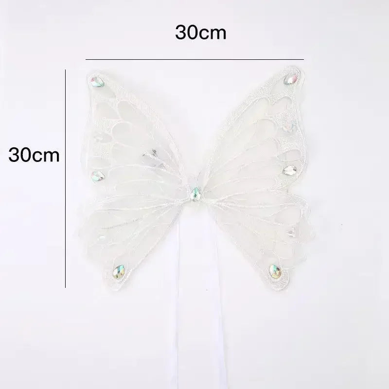 Dog wings glowing butterfly back decoration puppy summer clothes chest back decoration small dog Pomeranian Teddy Bigbear