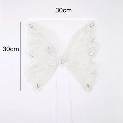 Dog wings glowing butterfly back decoration puppy summer clothes chest back decoration small dog Pomeranian Teddy Bigbear