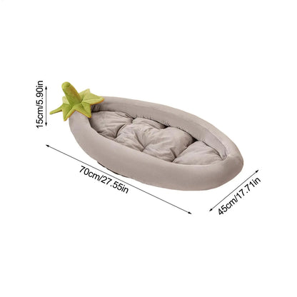 Dog Bed Eggplant Small Pet Bed Non-Slip Washable Warm Pet Nest For Garden Crate Travel Home Camping Outdoor Apartment Kennel