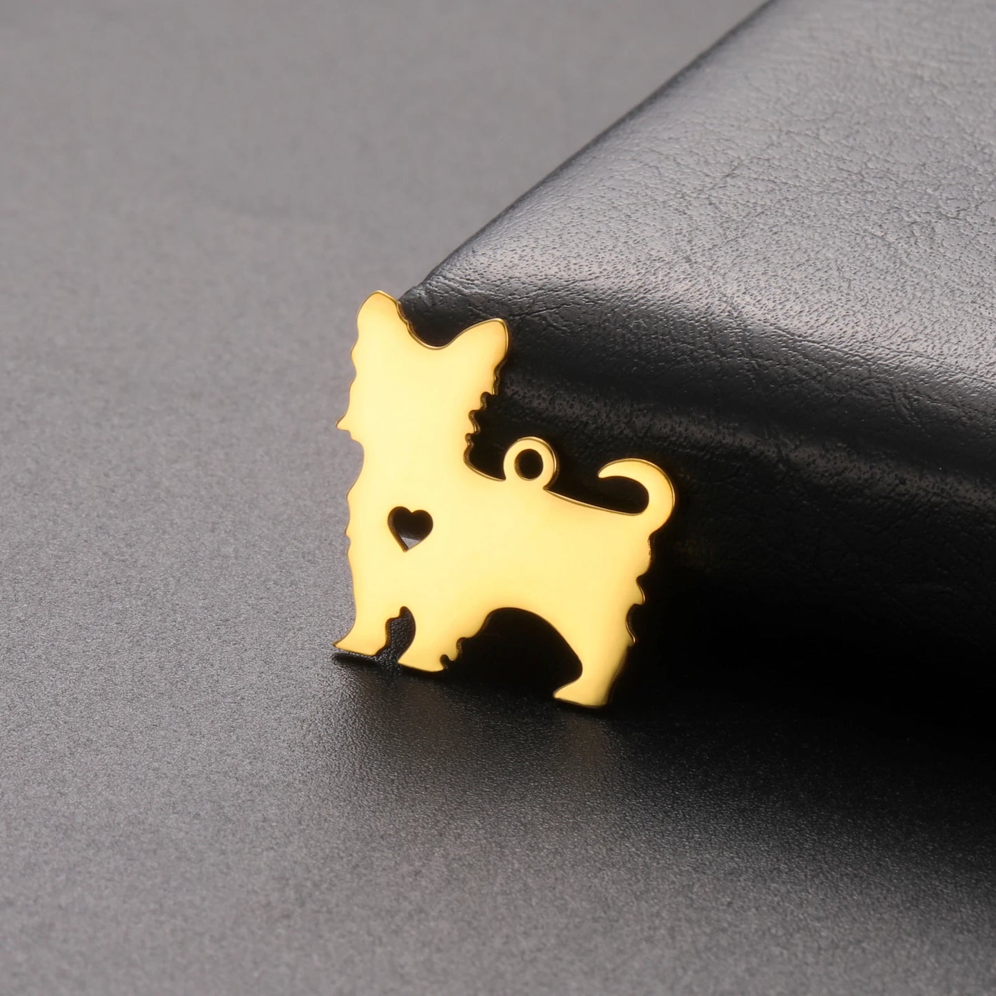 5 pieces/batch Cute Sausage Dog Wolf Pendant Stainless Steel DIY Earrings Bracelet Jewelry Fashion Jewelry Making