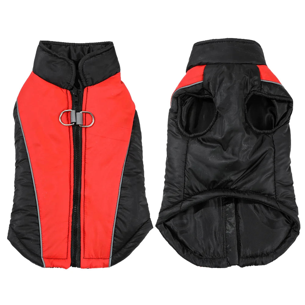Reflective Dog Clothes For Winter Warm Puppy Vest Coat With D-ring Outdoor Waterproof Pet Jacket For Small Medium Dogs Yorkshire