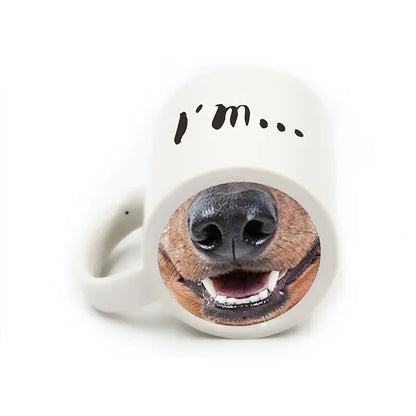 Pig Nose Mug Creative Spoof Funny Dog Nose Cup Ceramic Mug Water Bottle Office Tea Coffee Cup Stranger Things Gift