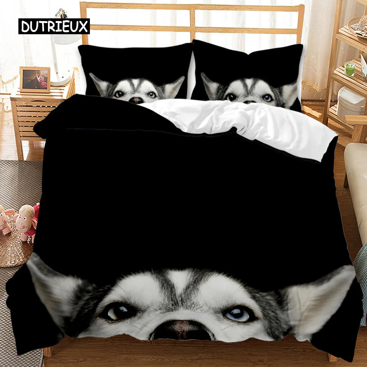 Dog Bedding Set German Shepherd Cute Pet Dog Animal Duvet Cover Sets Bed Linen for Adults Children Dog Lover Gift Bedroom Decor