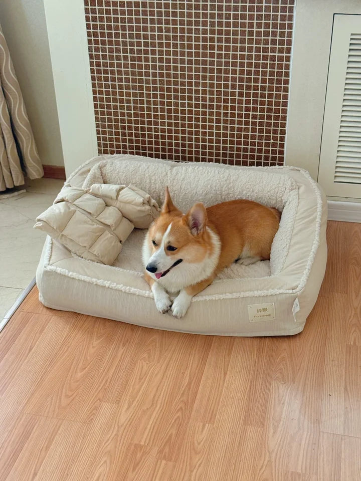 Winter Warm Dog Kennel High Elasticity Sponge Dog Beds Removable Washable Cat/Dog Sofa for Medium-sized Dogs Pet Supplies