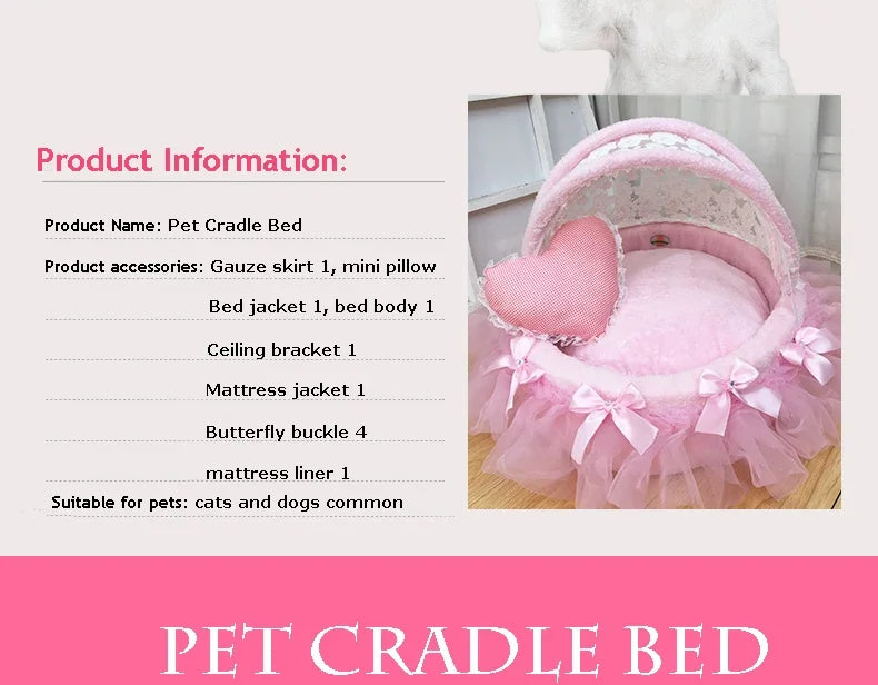 Comfortable Pet Sofa Cradle Dog Bed Overall Washable Luxury Kennel Dog Round Bed