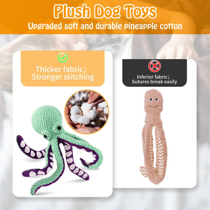 the TIDAL TOOTH CHEW TOY - Pet Plush Toy, Cat/Dog Voice Octopus Shell Puzzle Toy, Bite Resistant Interactive Pet Dog Teeth Cleaning Chew Toy, Pet Supplies