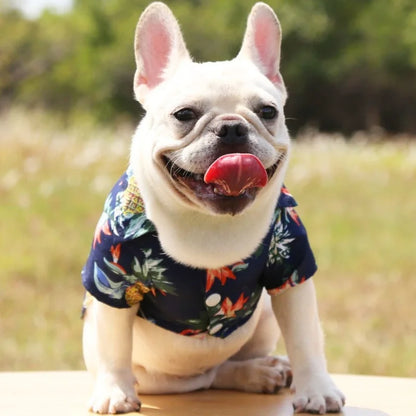 Summer Pet Dog Clothes Cool Beach Hawaiian Style Dog Cat Shirt Breathable Dog T-Shirts Chihuahua Dog Costumes Pet Puppy Clothing