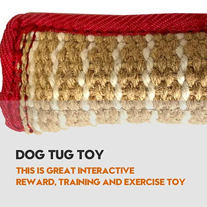 Durable Dog Training Tug of War Interactive Dogs Jute Bite Pillow Sleeve Chewing Toys for Malinois German Shepherd Pet Play Toy
